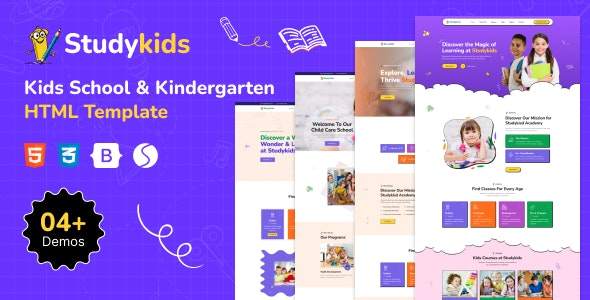 Studykids | 幼儿园学校网站 HTML 网页模板