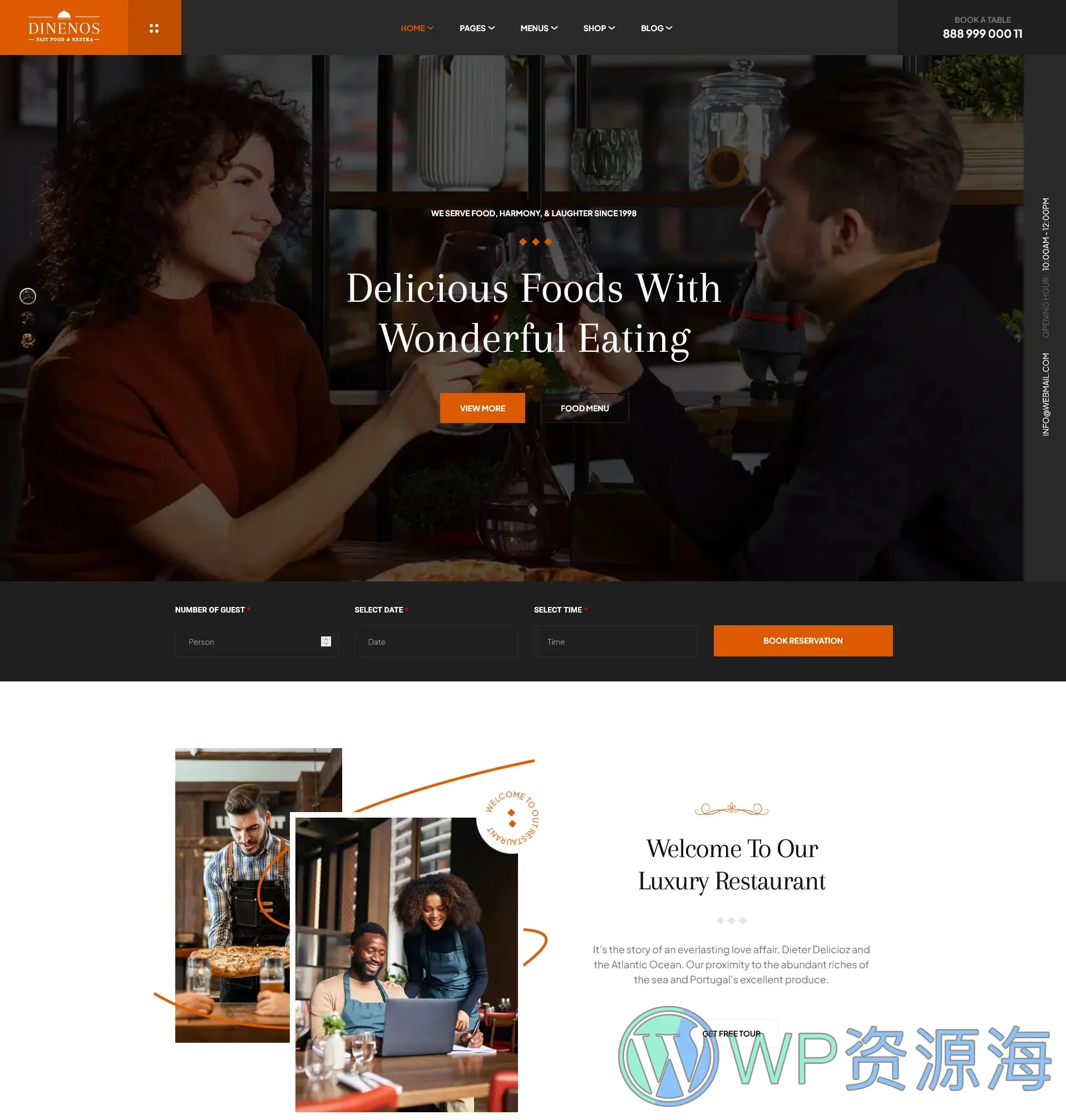Dinenos | 汉堡披萨快餐店西餐厅HTML网站模板插图2-WP资源海 Dinenos | 汉堡披萨快餐店西餐厅HTML网站模板插图2-WP资源海