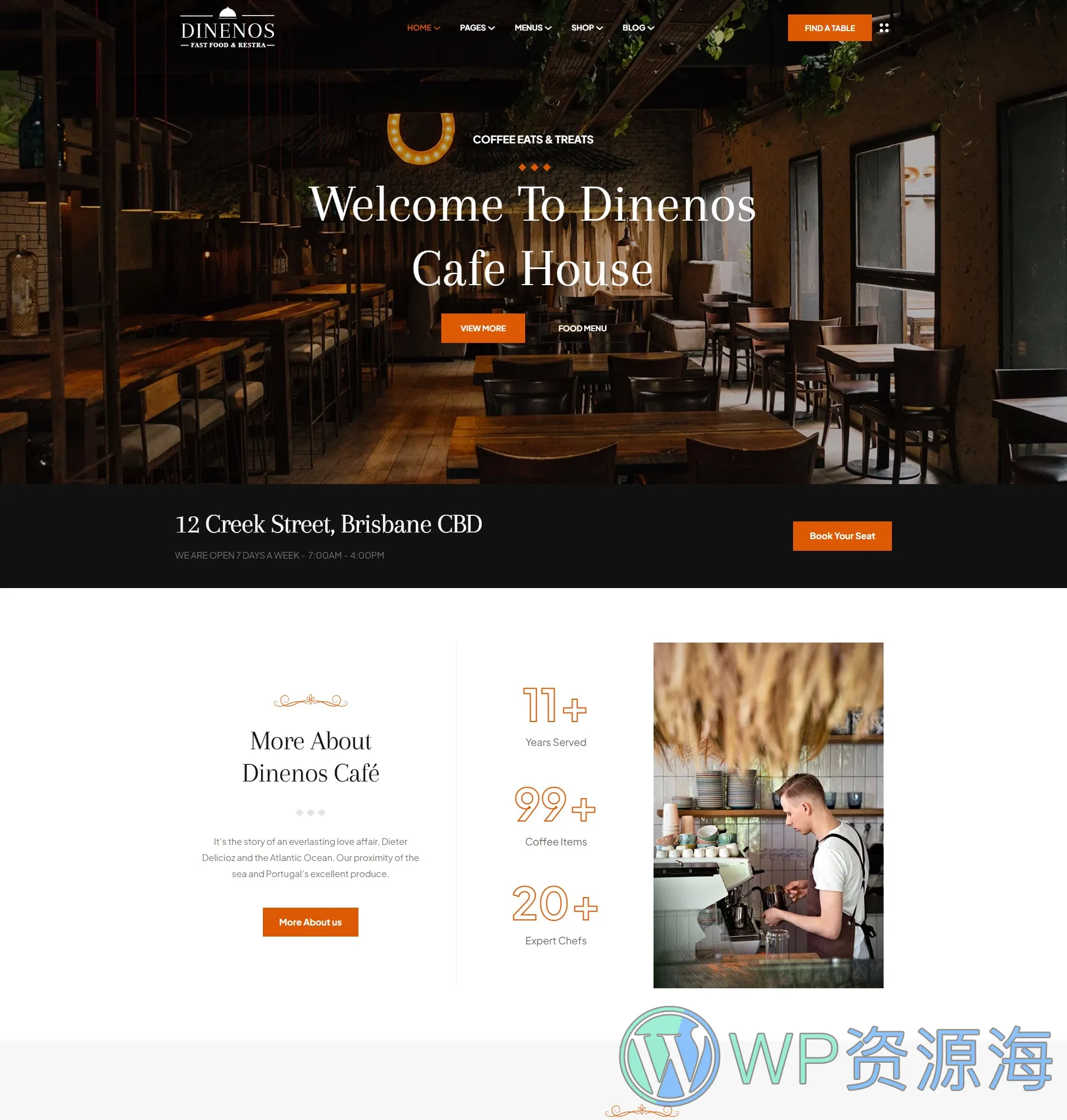 Dinenos | 汉堡披萨快餐店西餐厅HTML网站模板插图7-WordPress资源海