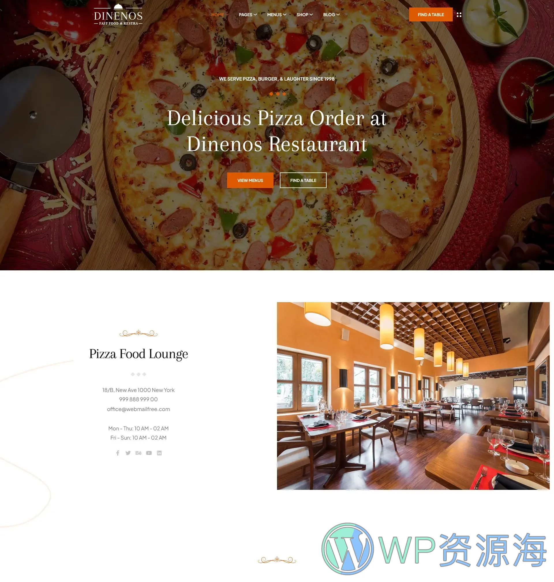 Dinenos | 汉堡披萨快餐店西餐厅HTML网站模板插图4-WP资源海 Dinenos | 汉堡披萨快餐店西餐厅HTML网站模板插图4-WP资源海