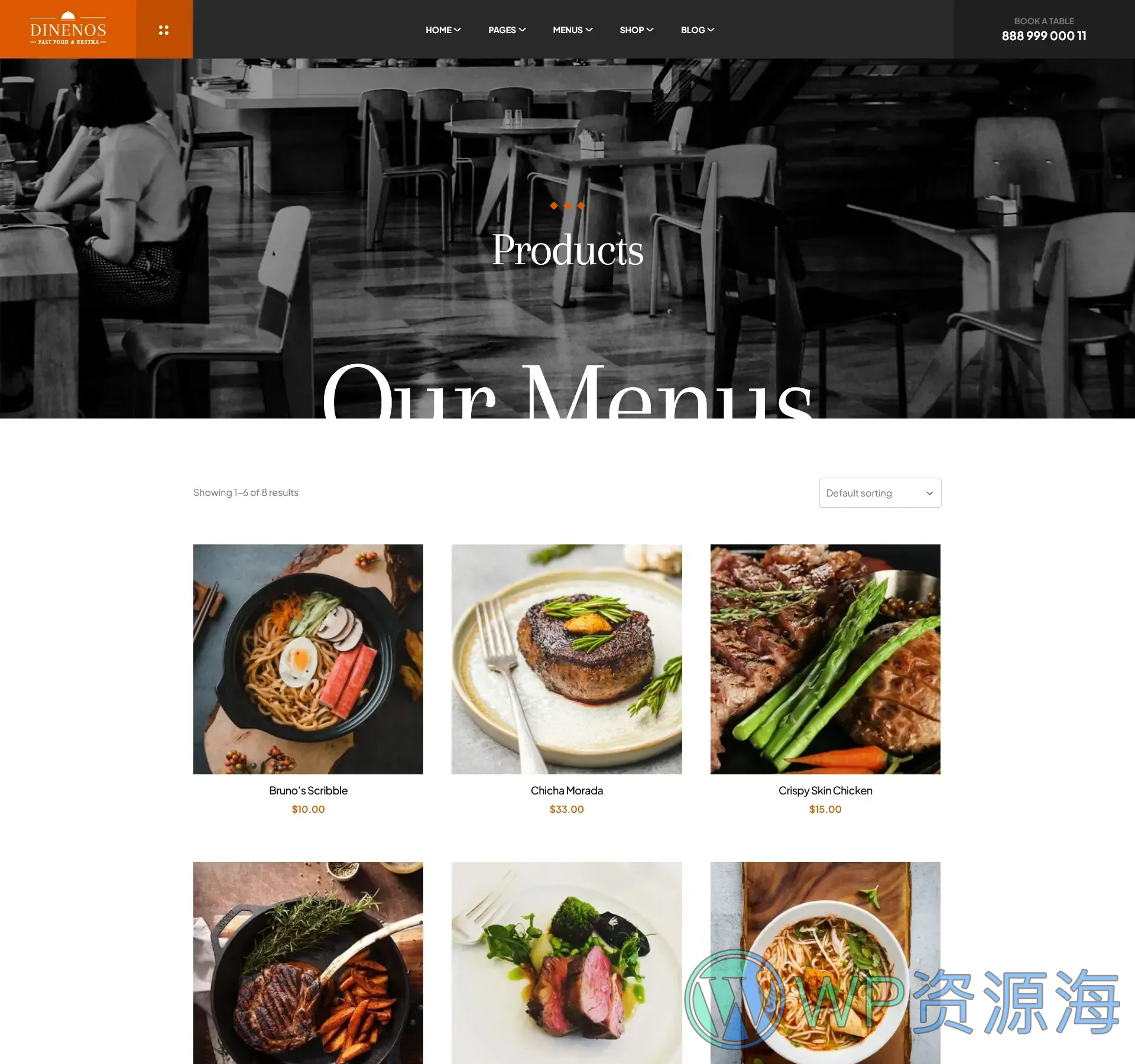 Dinenos | 汉堡披萨快餐店西餐厅HTML网站模板插图10-WP资源海