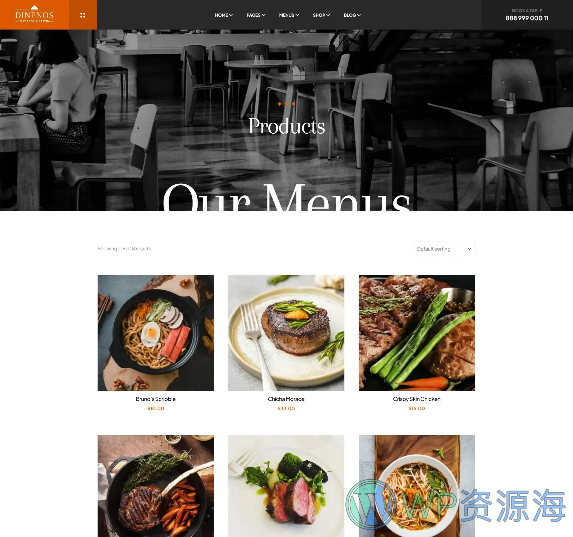 Dinenos | 汉堡披萨快餐店西餐厅HTML网站模板插图10-WordPress资源海