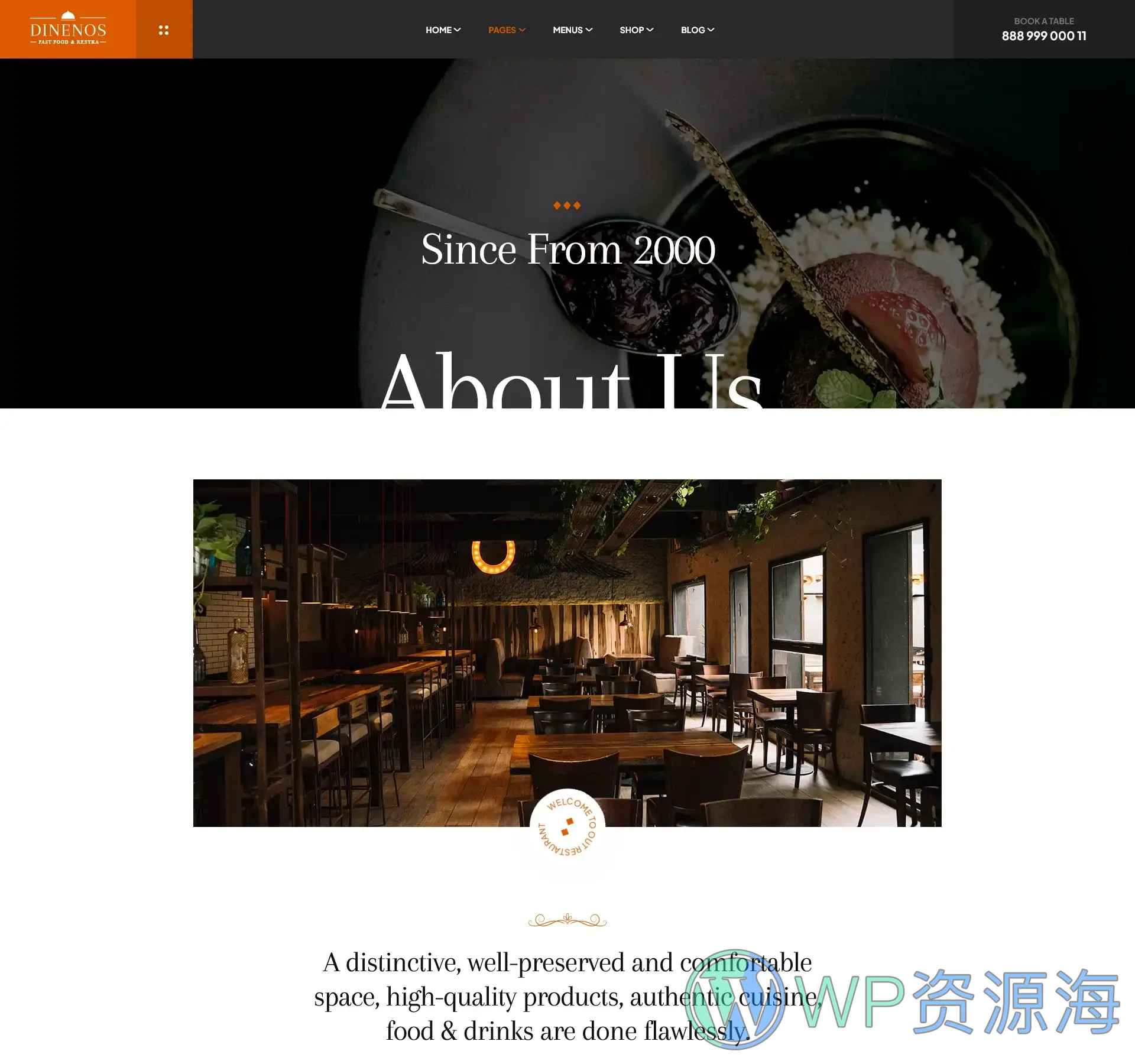 Dinenos | 汉堡披萨快餐店西餐厅HTML网站模板插图14-WordPress资源海