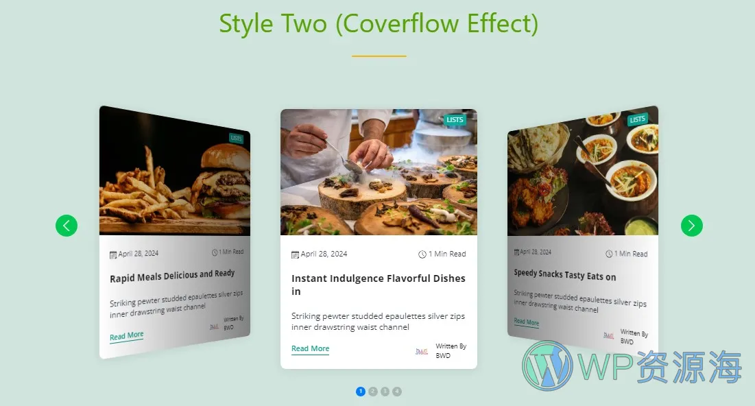 BWD Post Carousel Block-古腾堡文章轮播滑块WordPress插件插图2-WordPress资源海