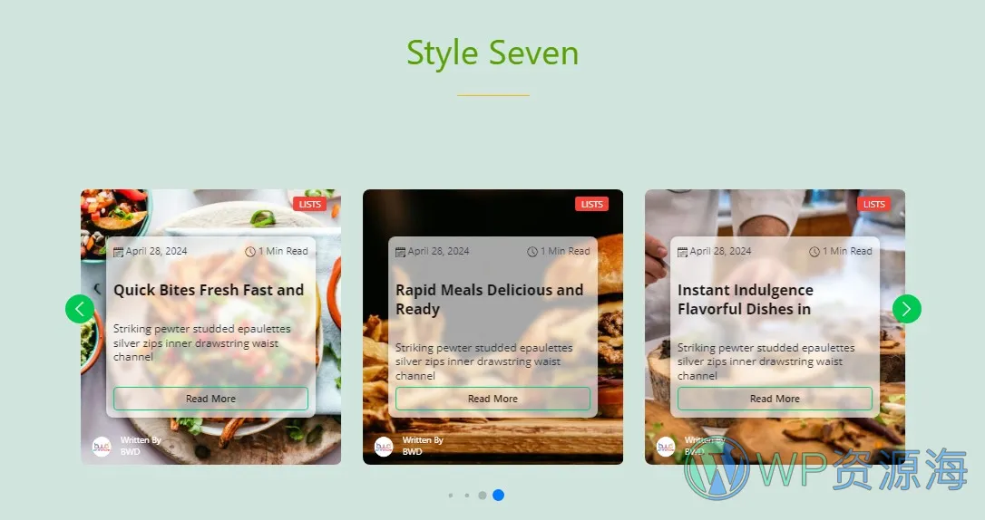 BWD Post Carousel Block-古腾堡文章轮播滑块WordPress插件插图7-WordPress资源海