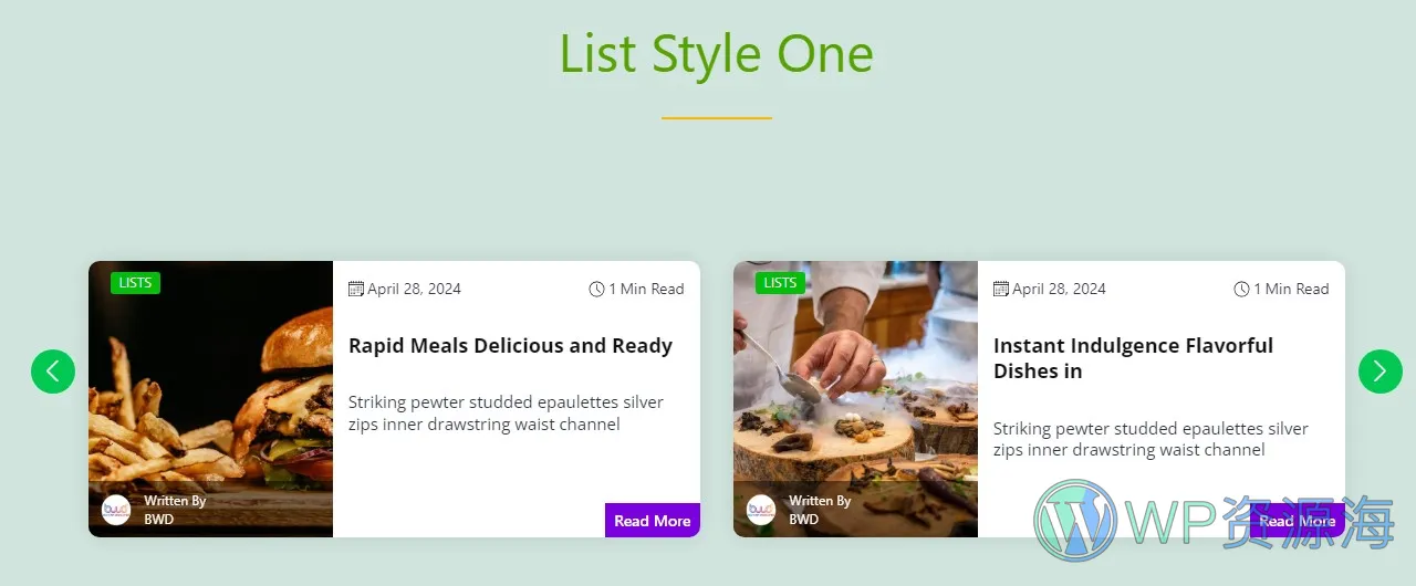 BWD Post Carousel Block-古腾堡文章轮播滑块WordPress插件插图8-WordPress资源海