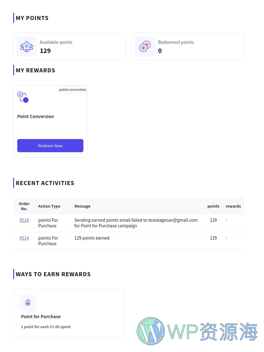 WPLoyalty Pro-最受欢迎的WooCommerce积分和奖励插件插图6-WP资源海