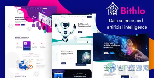 Bithlo：数据科学与人工智能网站HTML模板插图-WP资源海