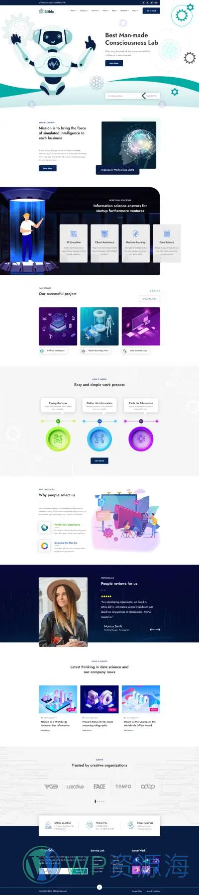 Bithlo：数据科学与人工智能网站HTML模板插图2-WP资源海