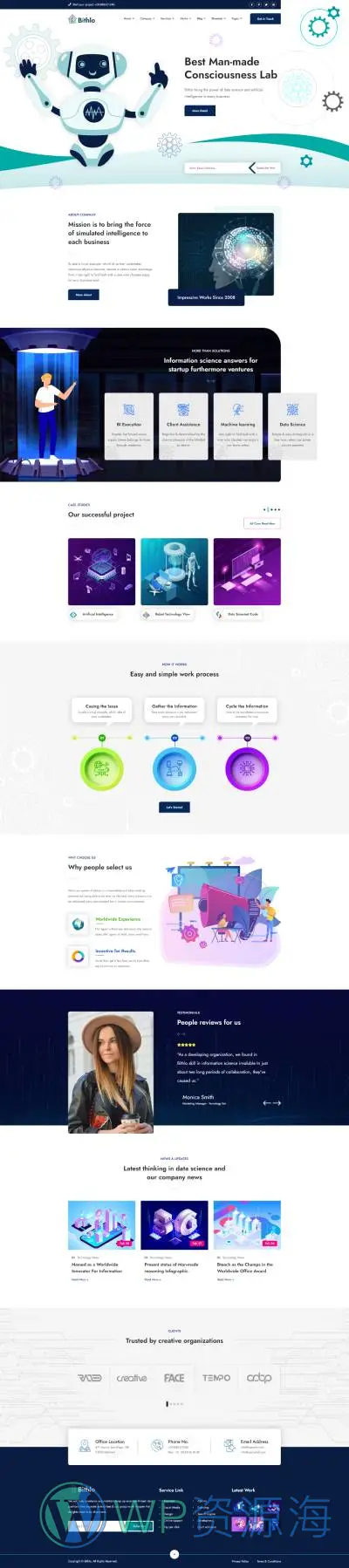 Bithlo：数据科学与人工智能网站HTML模板插图2-WordPress资源海