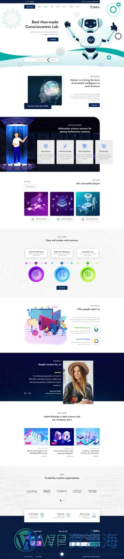 Bithlo：数据科学与人工智能网站HTML模板插图9-WP资源海
