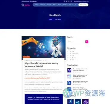 Bithlo：数据科学与人工智能网站HTML模板插图17-WP资源海