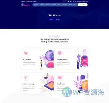 Bithlo：数据科学与人工智能网站HTML模板插图13-WP资源海
