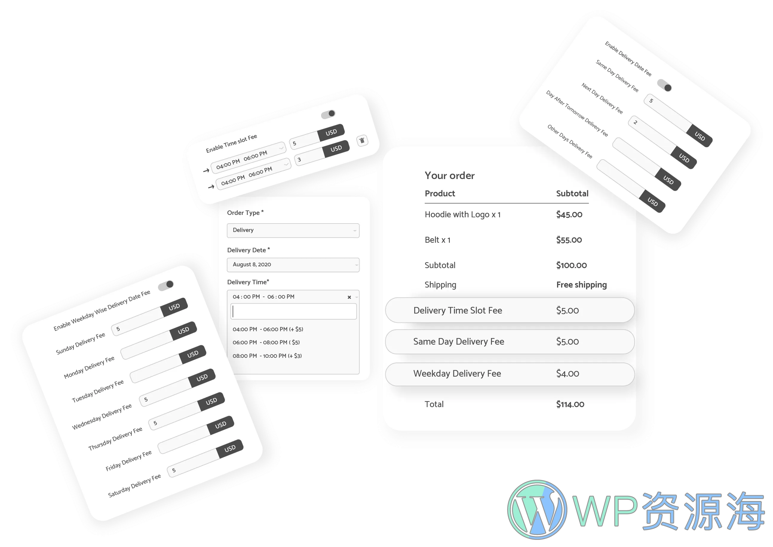 WooCommerce Delivery & Pickup Date Time Pro-送货日期和配送时间管理插件插图5-WP资源海
