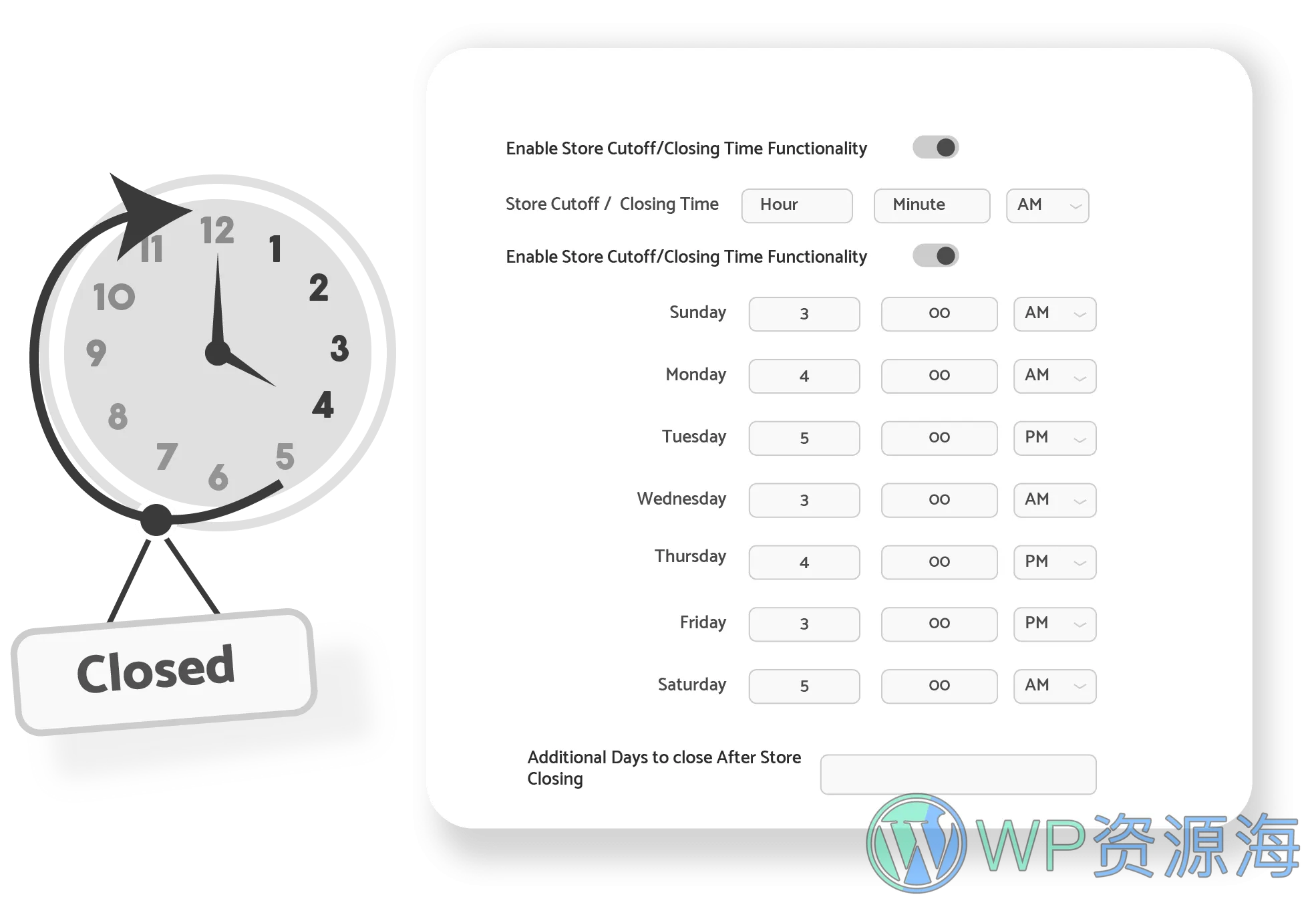 WooCommerce Delivery & Pickup Date Time Pro-送货日期和配送时间管理插件插图19-WP资源海