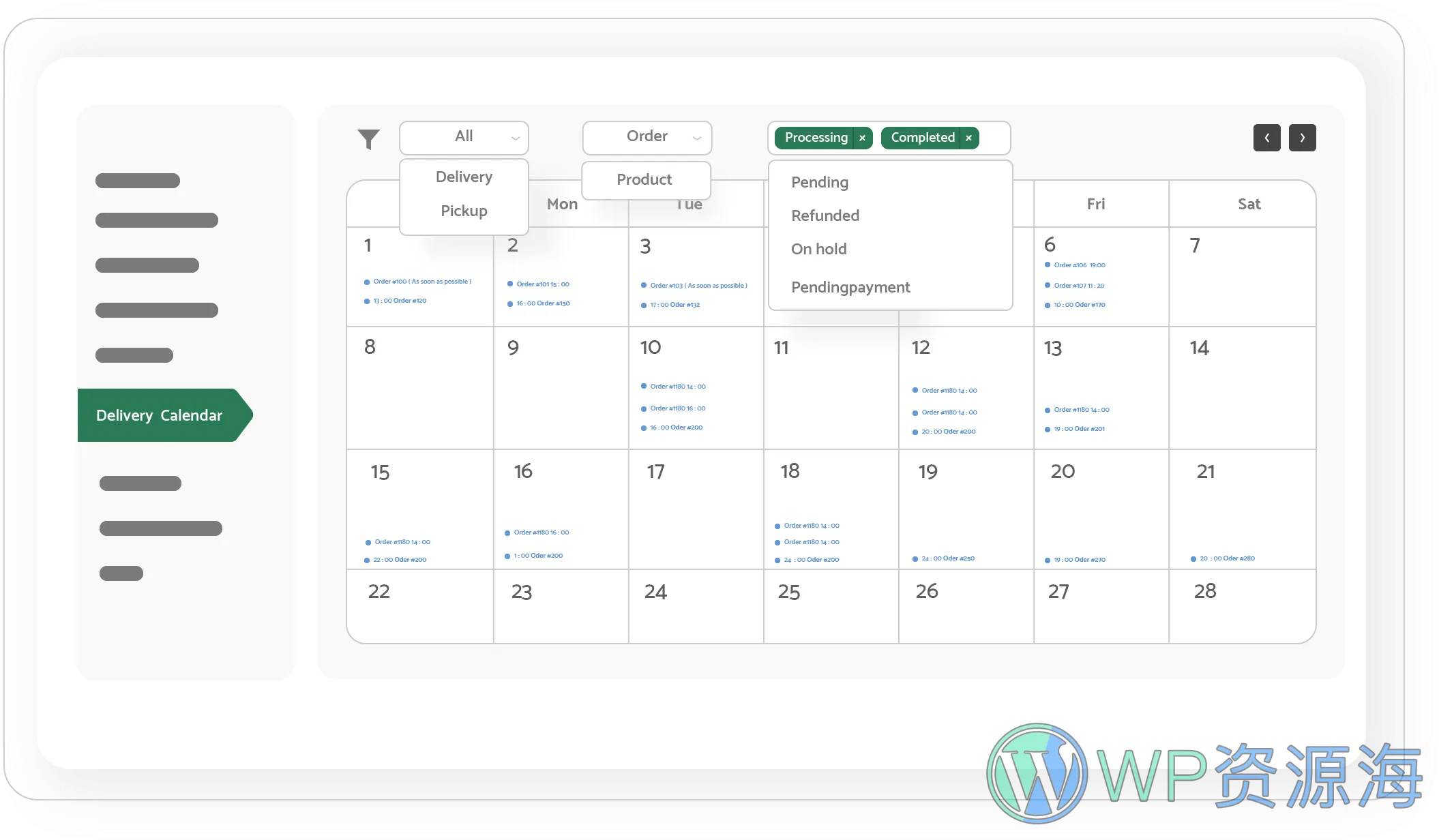 WooCommerce Delivery & Pickup Date Time Pro-送货日期和配送时间管理插件插图4-WP资源海