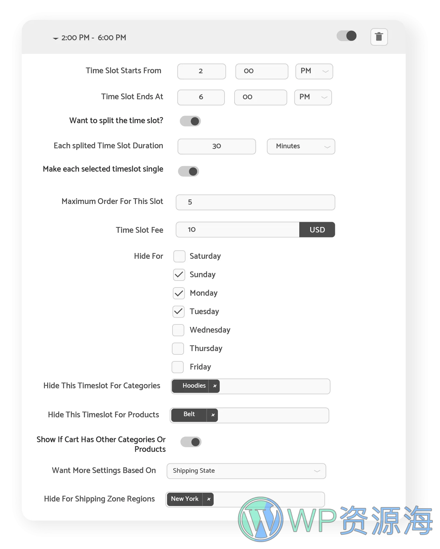 WooCommerce Delivery & Pickup Date Time Pro-送货日期和配送时间管理插件[更至v1.4.35]插图9-WordPress资源海