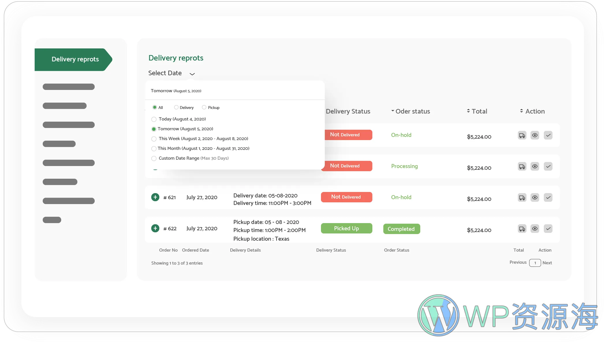 WooCommerce Delivery & Pickup Date Time Pro-送货日期和配送时间管理插件插图11-WP资源海