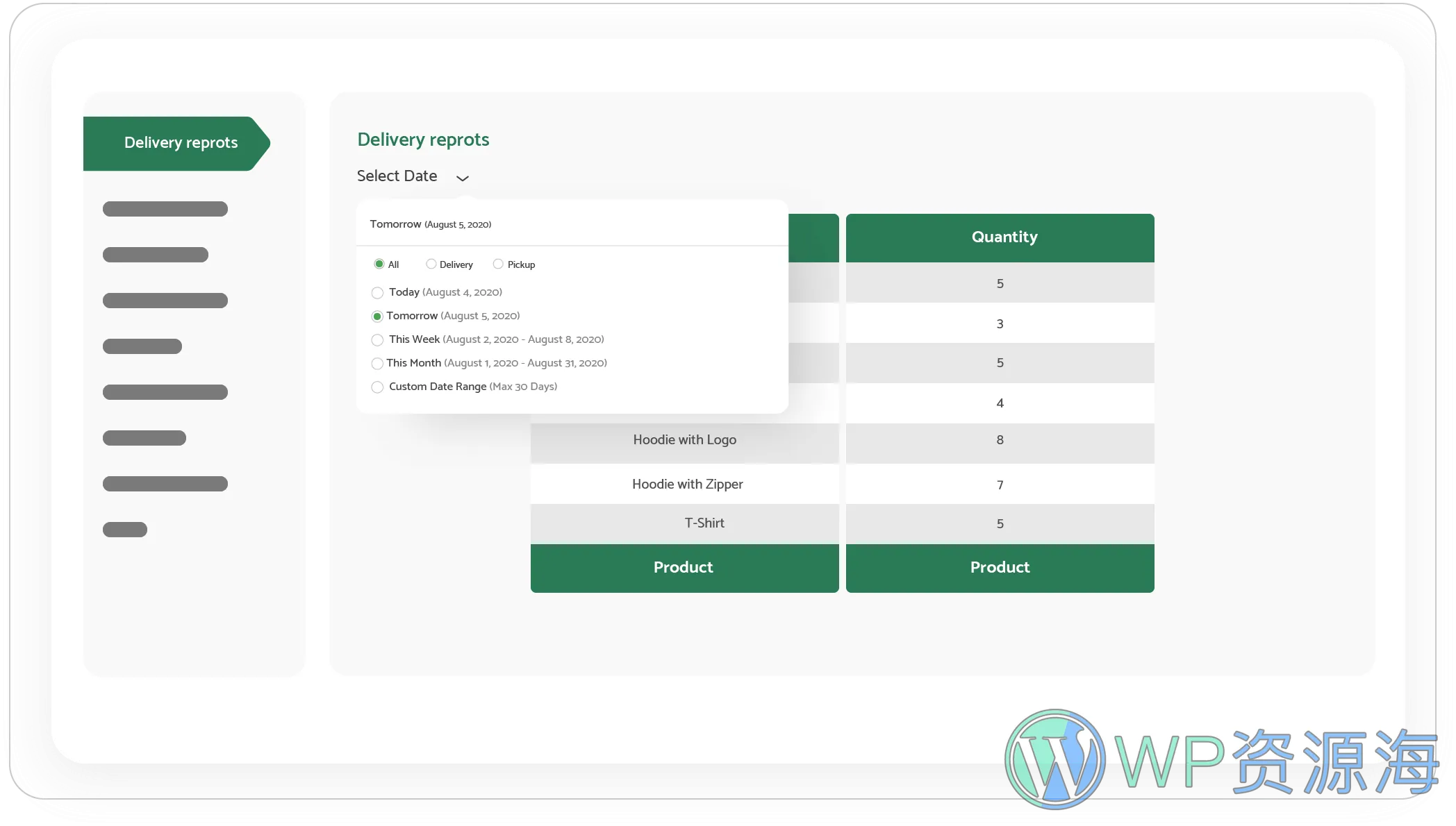 WooCommerce Delivery & Pickup Date Time Pro-送货日期和配送时间管理插件插图15-WP资源海