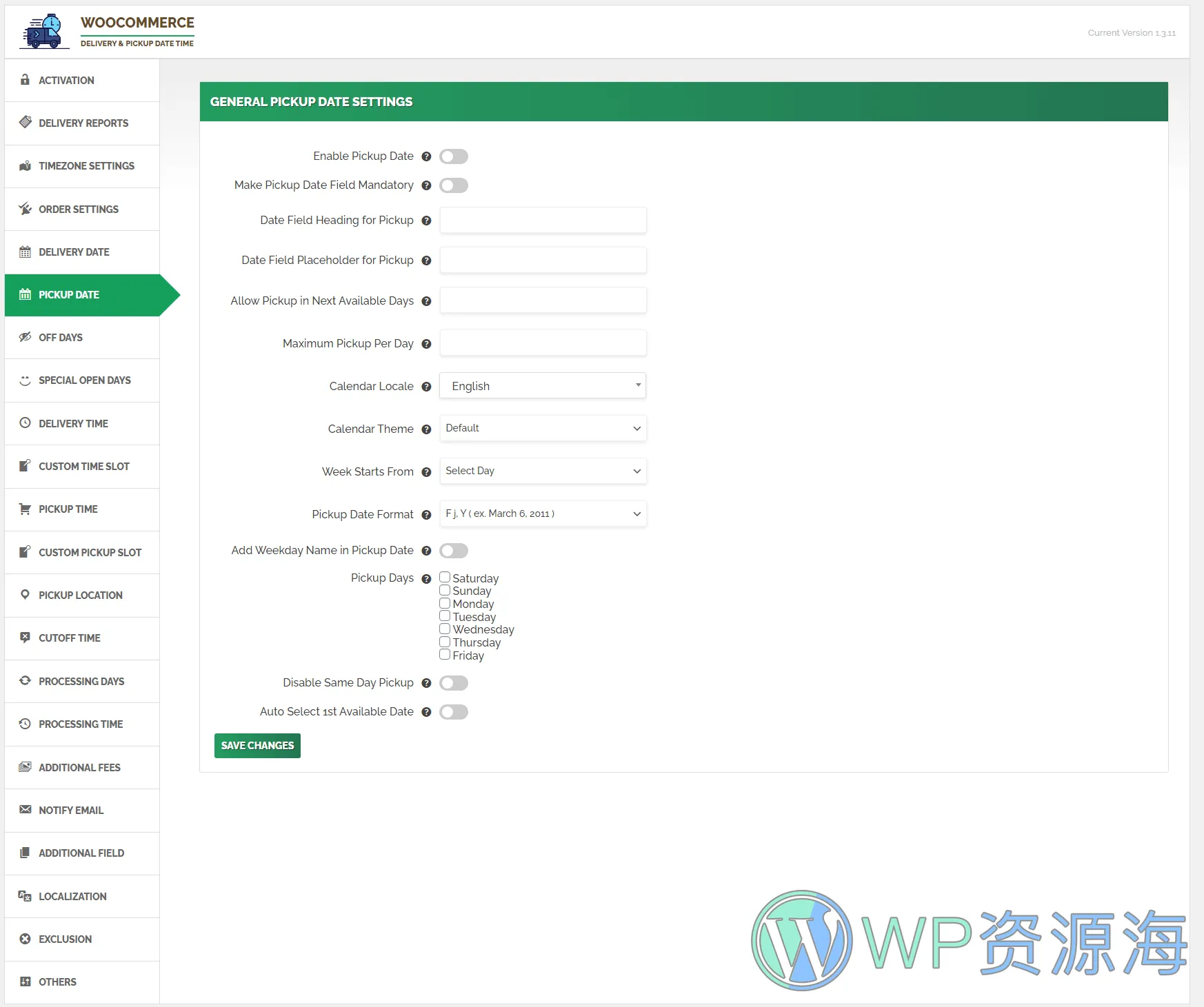 WooCommerce Delivery & Pickup Date Time Pro-送货日期和配送时间管理插件插图37-WP资源海