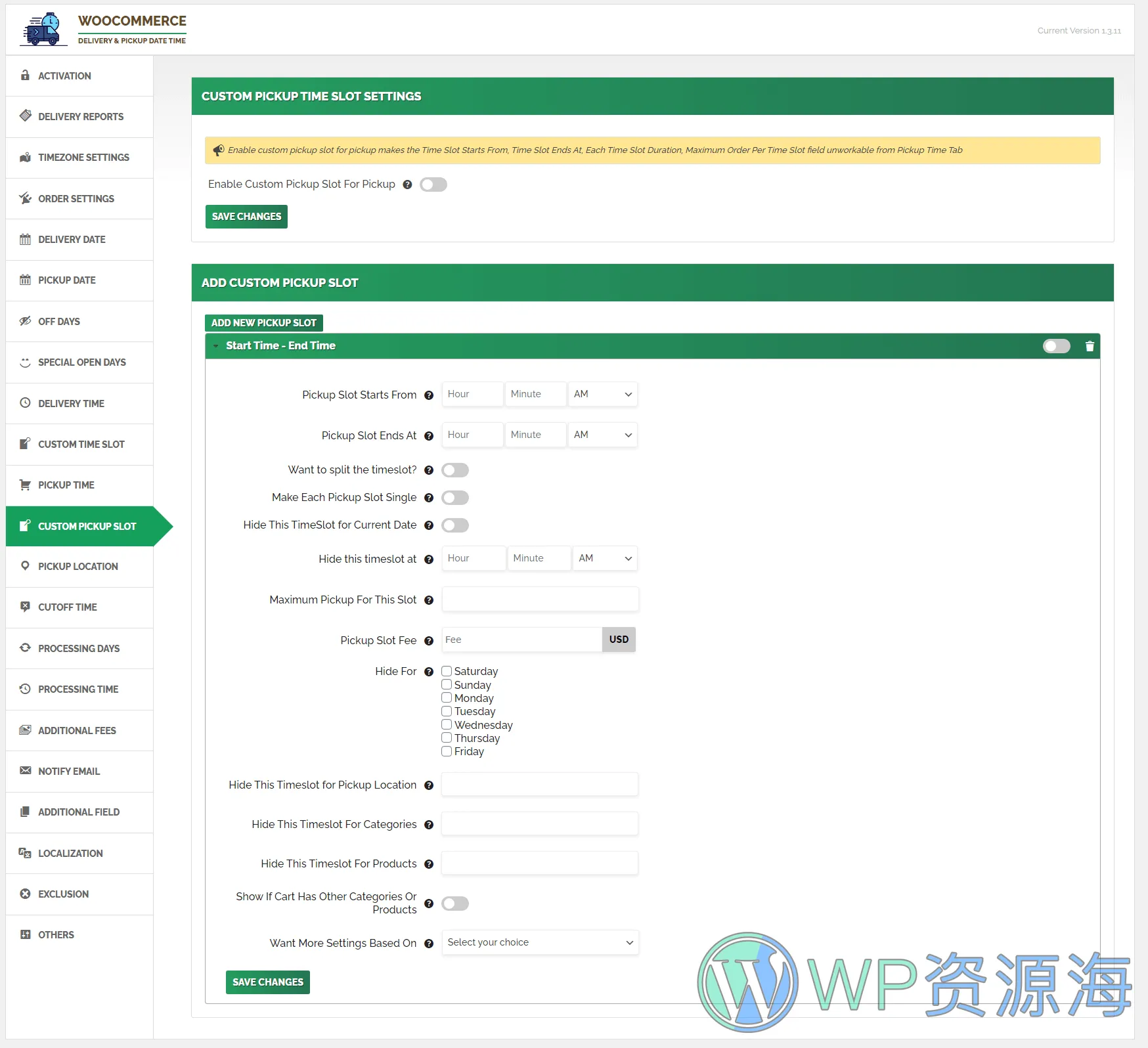 WooCommerce Delivery & Pickup Date Time Pro-送货日期和配送时间管理插件插图26-WP资源海