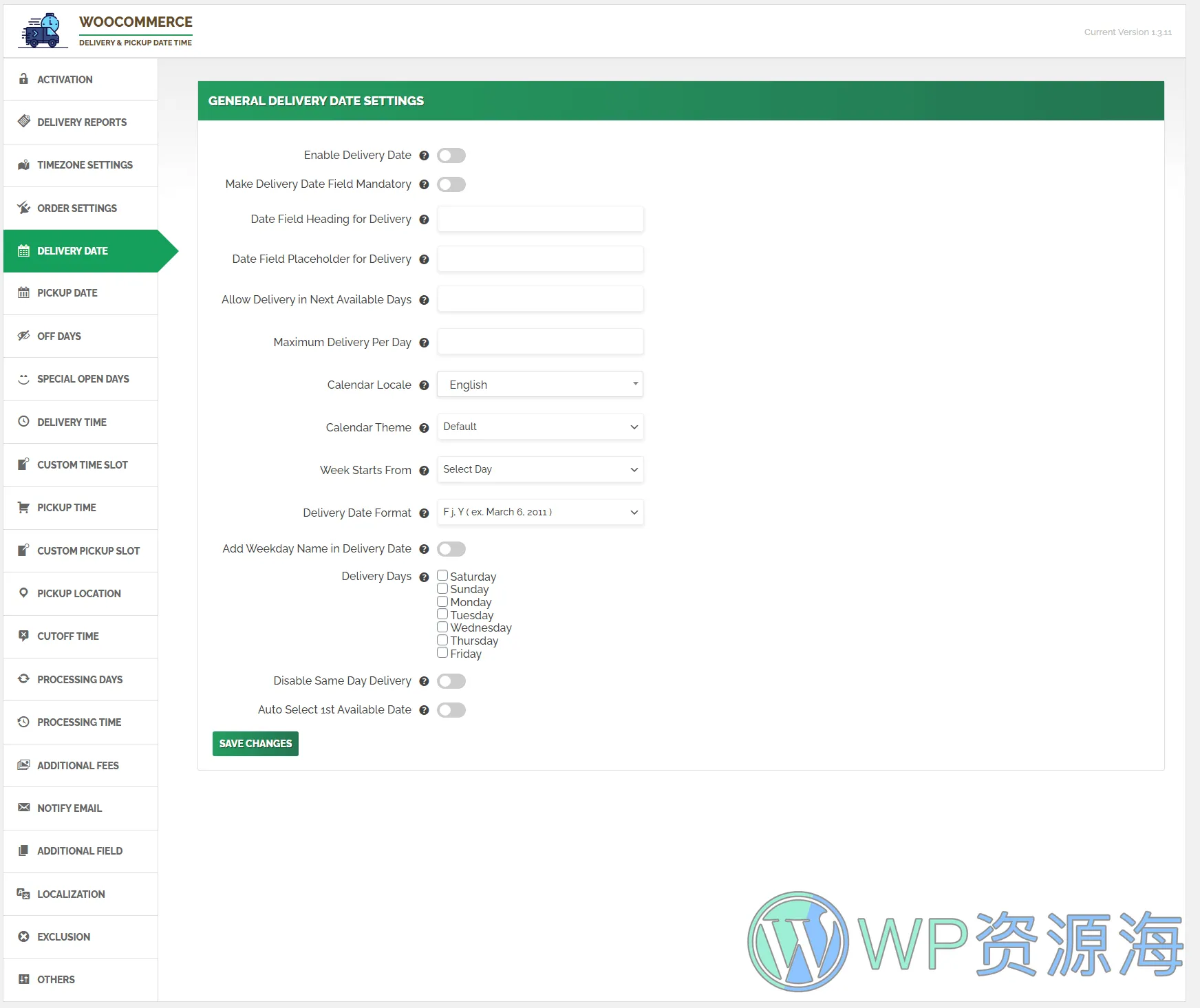 WooCommerce Delivery & Pickup Date Time Pro-送货日期和配送时间管理插件插图29-WP资源海