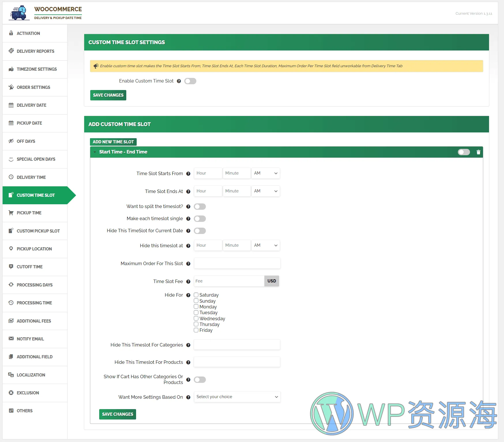 WooCommerce Delivery & Pickup Date Time Pro-送货日期和配送时间管理插件插图27-WP资源海