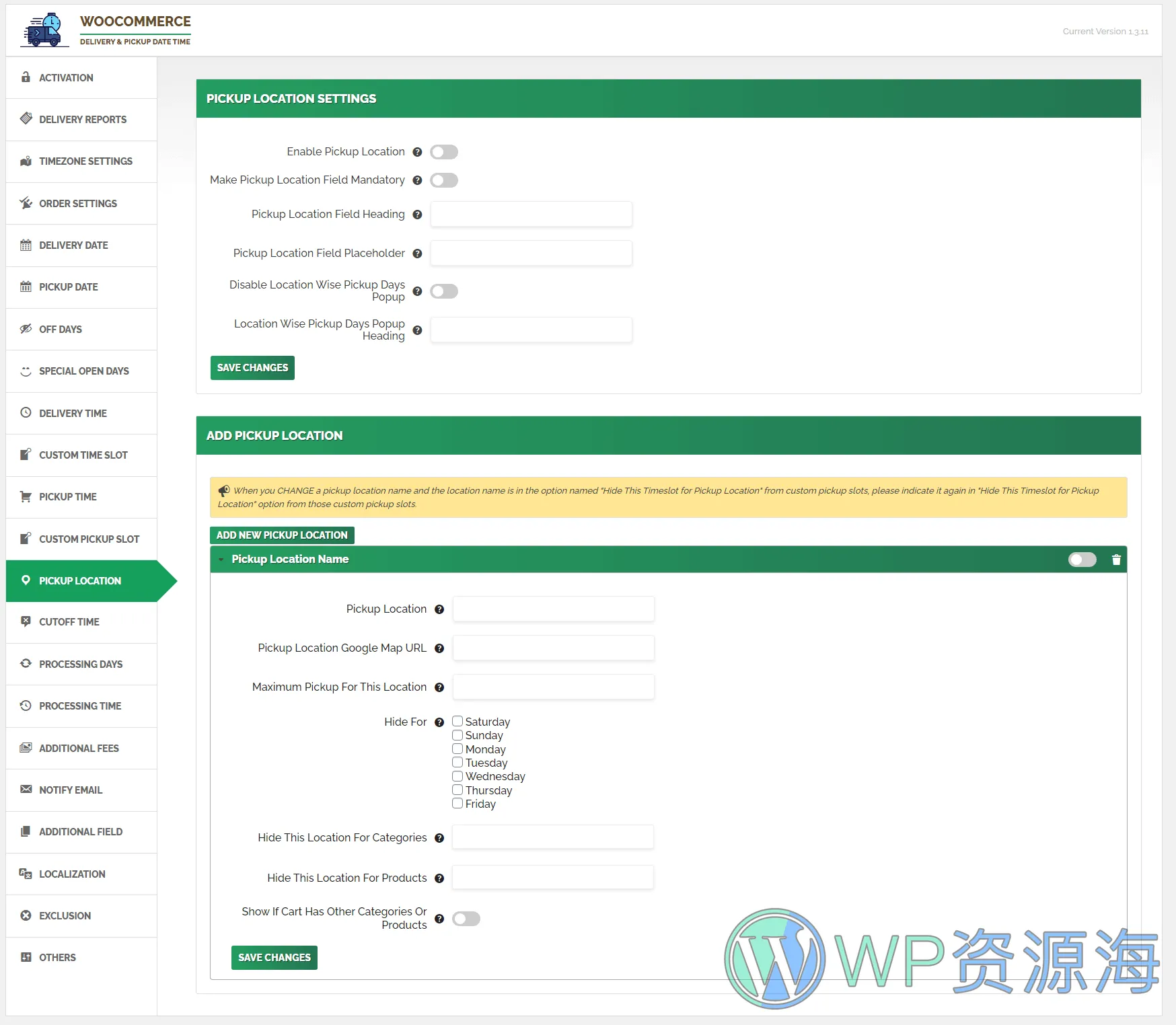WooCommerce Delivery & Pickup Date Time Pro-送货日期和配送时间管理插件插图38-WP资源海