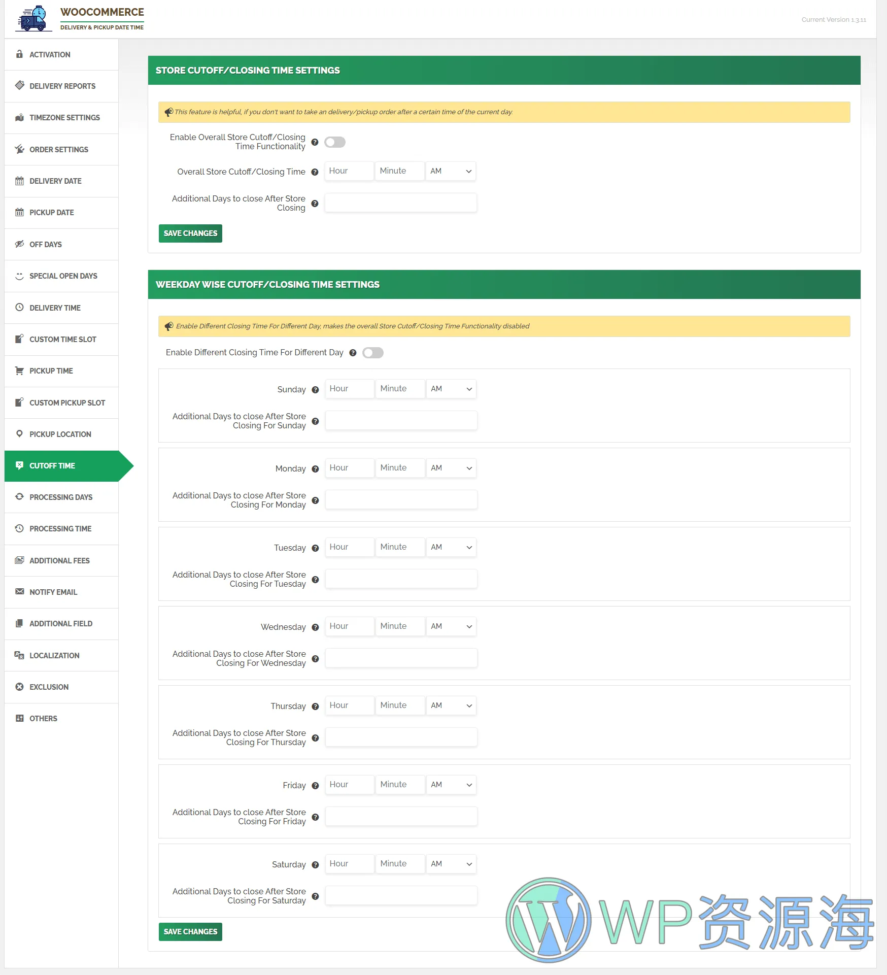 WooCommerce Delivery & Pickup Date Time Pro-送货日期和配送时间管理插件插图28-WP资源海