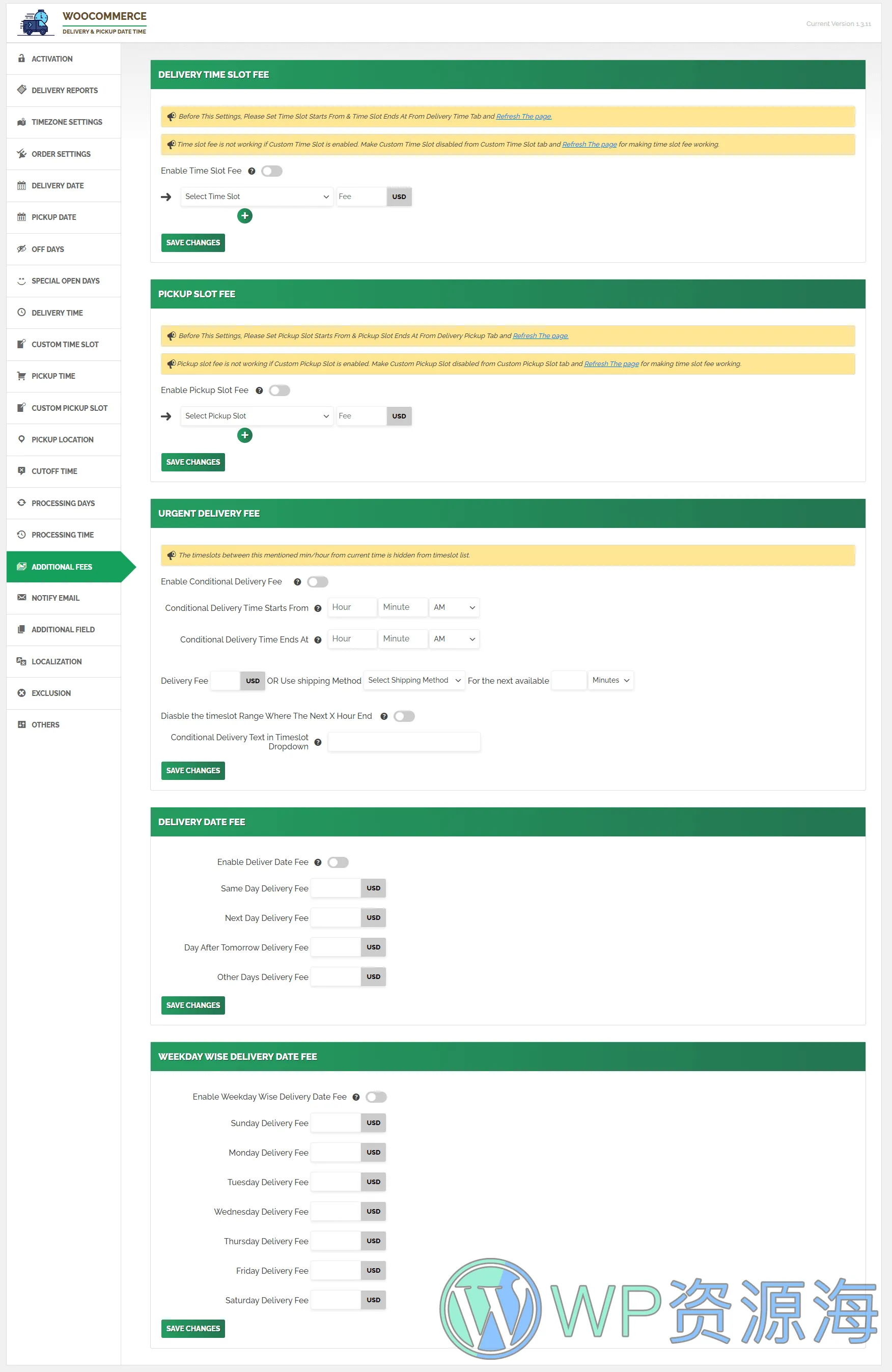 WooCommerce Delivery & Pickup Date Time Pro-送货日期和配送时间管理插件插图23-WP资源海