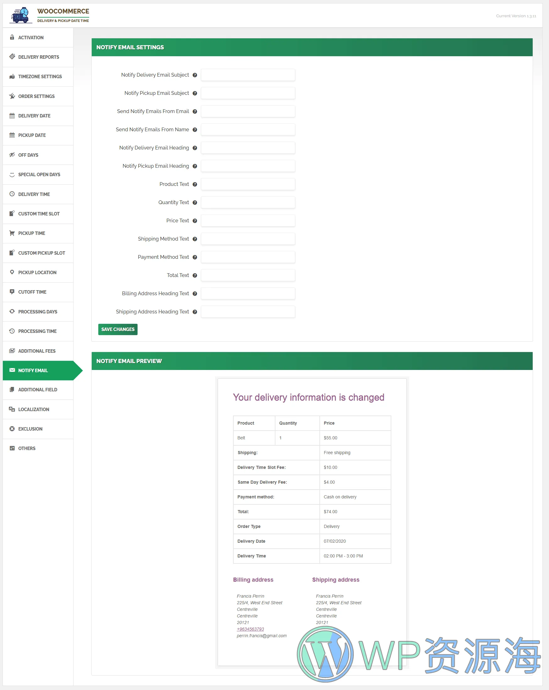 WooCommerce Delivery & Pickup Date Time Pro-送货日期和配送时间管理插件[更至v1.4.35]插图33-WordPress资源海