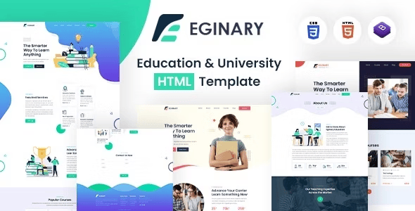 Eginary-教育培训学校大学网站HTML5模板