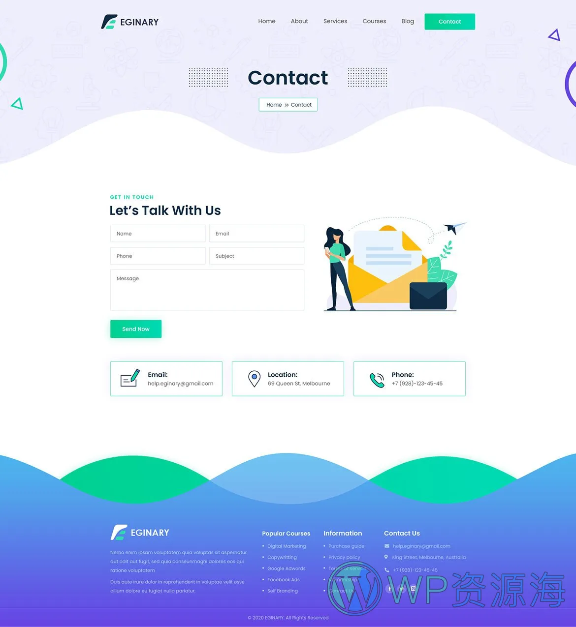 Eginary-教育培训学校大学网站HTML5模板插图5-WP资源海
