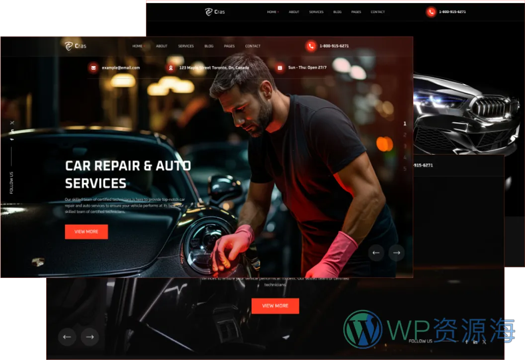 Cras-汽车维修汽车改装配件商城网站模板HTML和ReactJs双版本插图11-WordPress资源海