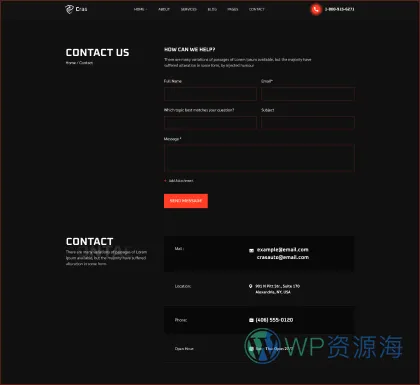 Cras-汽车维修汽车改装配件商城网站模板HTML和ReactJs双版本插图10-WP资源海