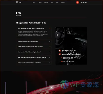 Cras-汽车维修汽车改装配件商城网站模板HTML和ReactJs双版本插图13-WP资源海