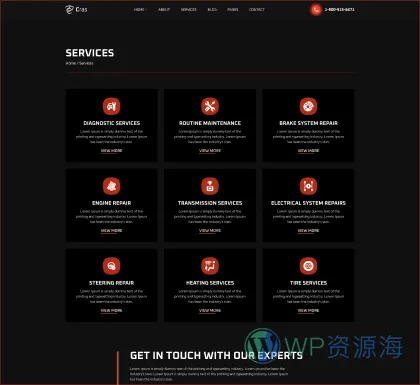 Cras-汽车维修汽车改装配件商城网站模板HTML和ReactJs双版本插图18-WP资源海