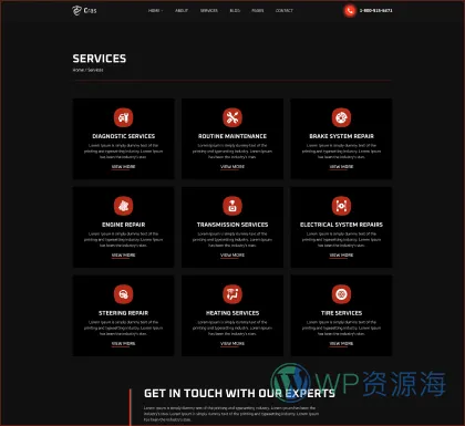 Cras-汽车维修汽车改装配件商城网站模板HTML和ReactJs双版本插图18-WordPress资源海