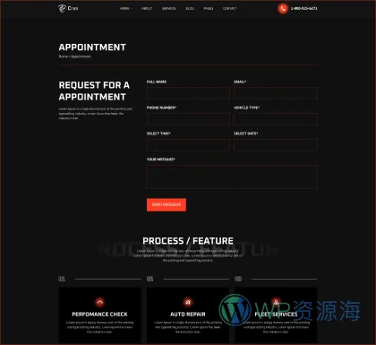 Cras-汽车维修汽车改装配件商城网站模板HTML和ReactJs双版本插图6-WP资源海