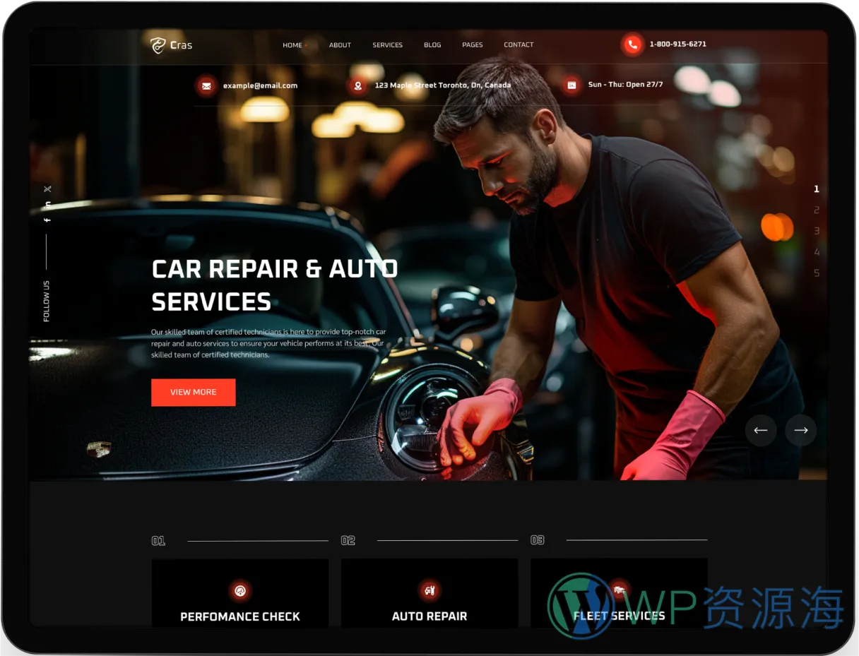 Cras-汽车维修汽车改装配件商城网站模板HTML和ReactJs双版本插图15-WordPress资源海