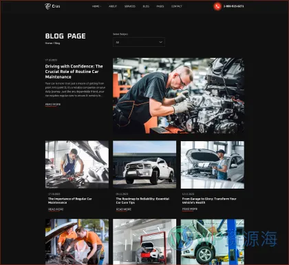 Cras-汽车维修汽车改装配件商城网站模板HTML和ReactJs双版本插图8-WP资源海