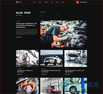 Cras-汽车维修汽车改装配件商城网站模板HTML和ReactJs双版本插图8-WordPress资源海