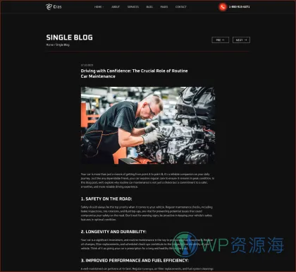 Cras-汽车维修汽车改装配件商城网站模板HTML和ReactJs双版本插图7-WP资源海