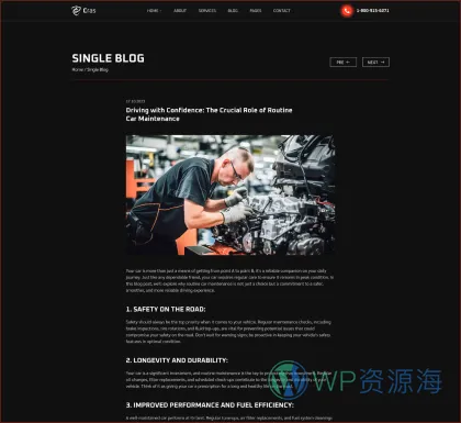 Cras-汽车维修汽车改装配件商城网站模板HTML和ReactJs双版本插图7-WordPress资源海