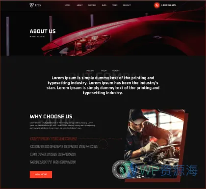 Cras-汽车维修汽车改装配件商城网站模板HTML和ReactJs双版本插图5-WP资源海
