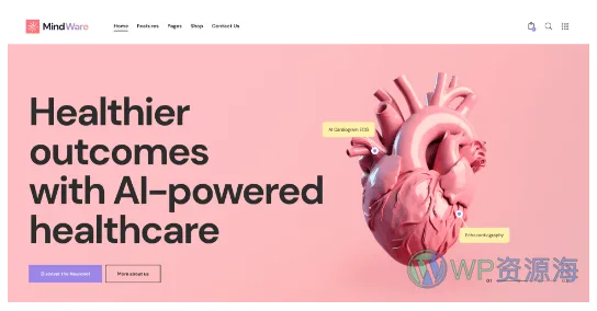 MindWare-人工智能机器学习AI软件WordPress主题插图1-WP资源海