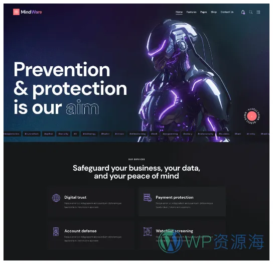 MindWare-人工智能机器学习AI软件WordPress主题插图5-WP资源海