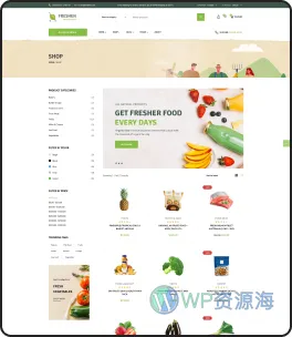 Freshen-水果蔬菜生鲜食品商城WordPress主题[更至v1.0.22]插图28-WP资源海