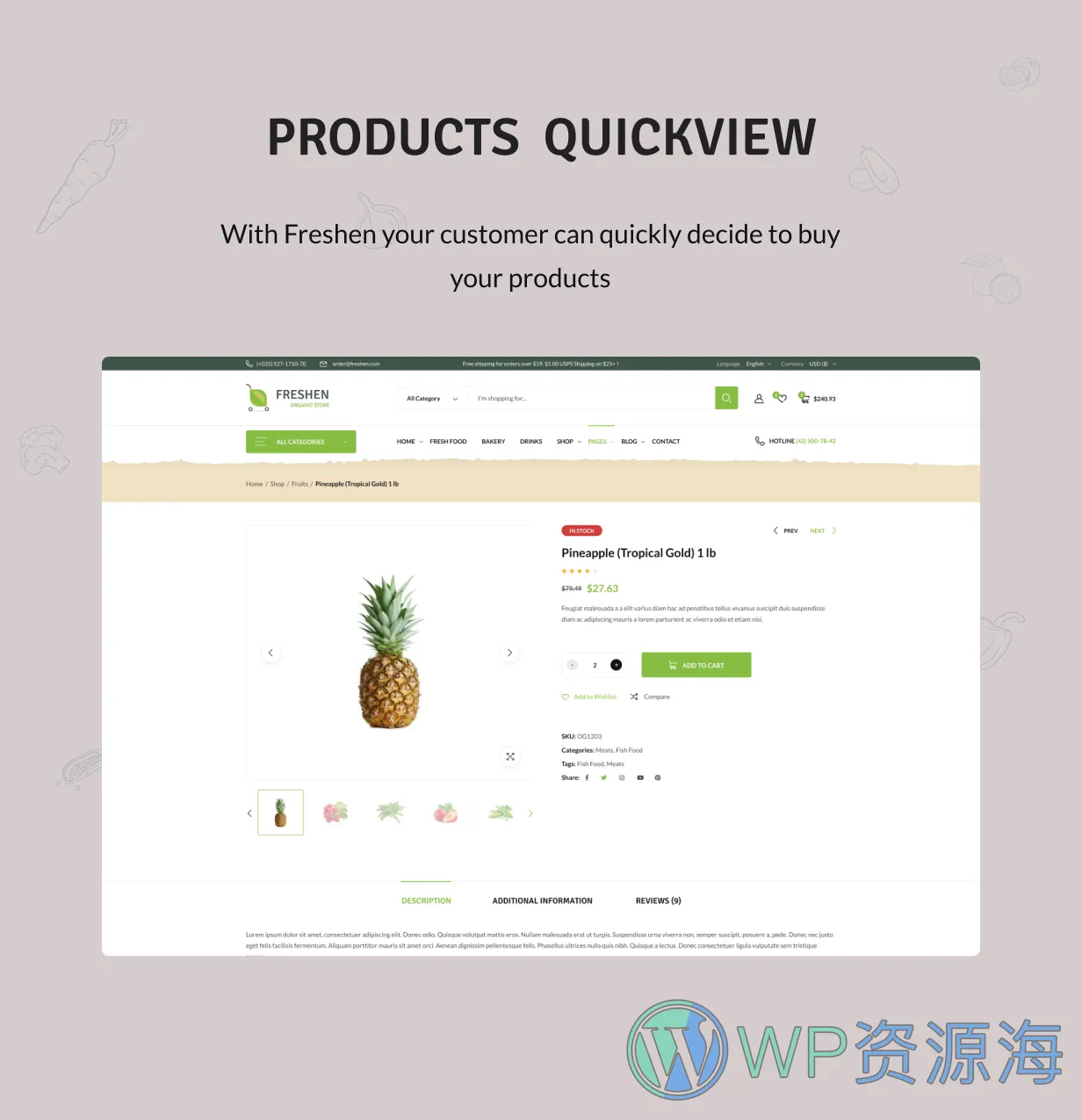 Freshen-水果蔬菜生鲜食品商城WordPress主题[更至v1.0.22]插图5-WP资源海
