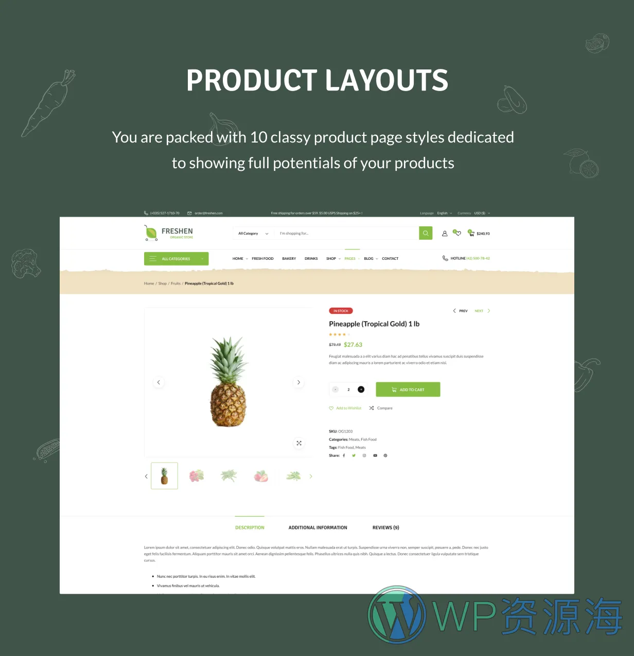 Freshen-水果蔬菜生鲜食品商城WordPress主题[更至v1.0.22]插图2-WP资源海